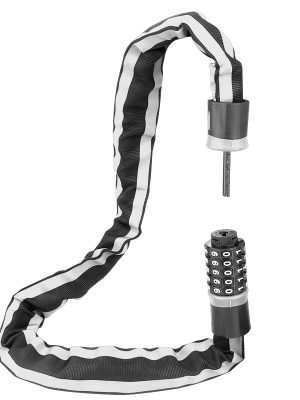 Idealux Heavy Duty Chain Lock, Reflective Stripe Night Visibility