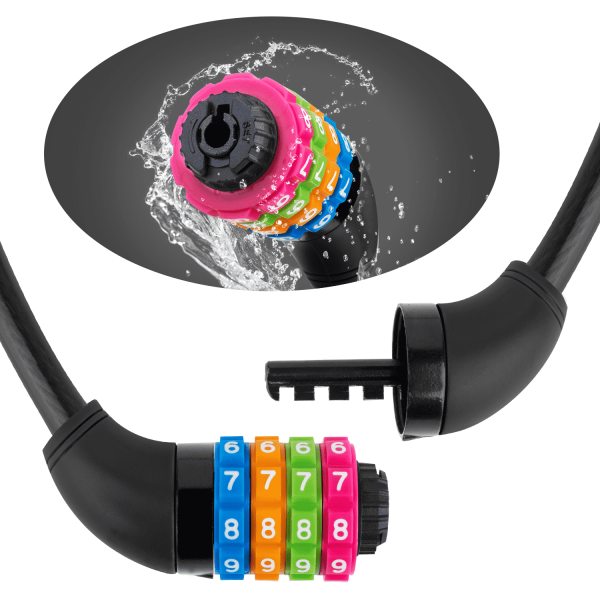IDEALUX Bike Lock Cable, Kids Bike Cable Lock 650mm/2ft