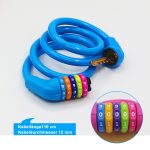 Idealux Self Coiling Bike Locks Cable 4 Feet Resettable Cable Lock