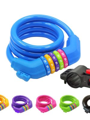 IDEALUX Resettable Self Coiling Bike Cable Locks 4 ft /1200 mm