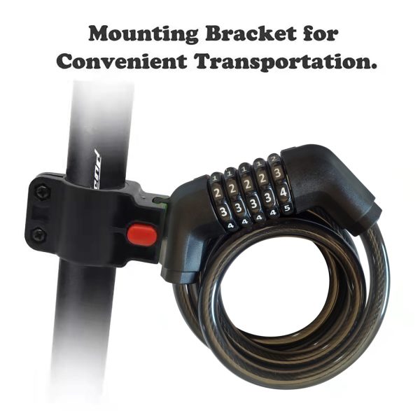 IDEALUX Resettable Self Coiling Bike Cable Locks 4 ft /1200 mm