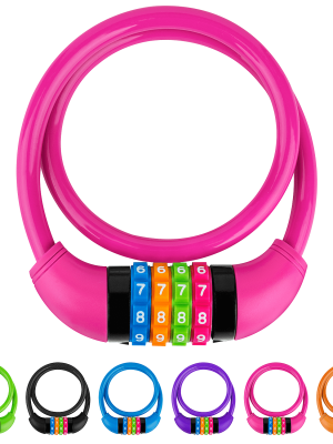 IDEALUX Bike Lock Cable, Kids Bike Cable Lock 650mm/2ft